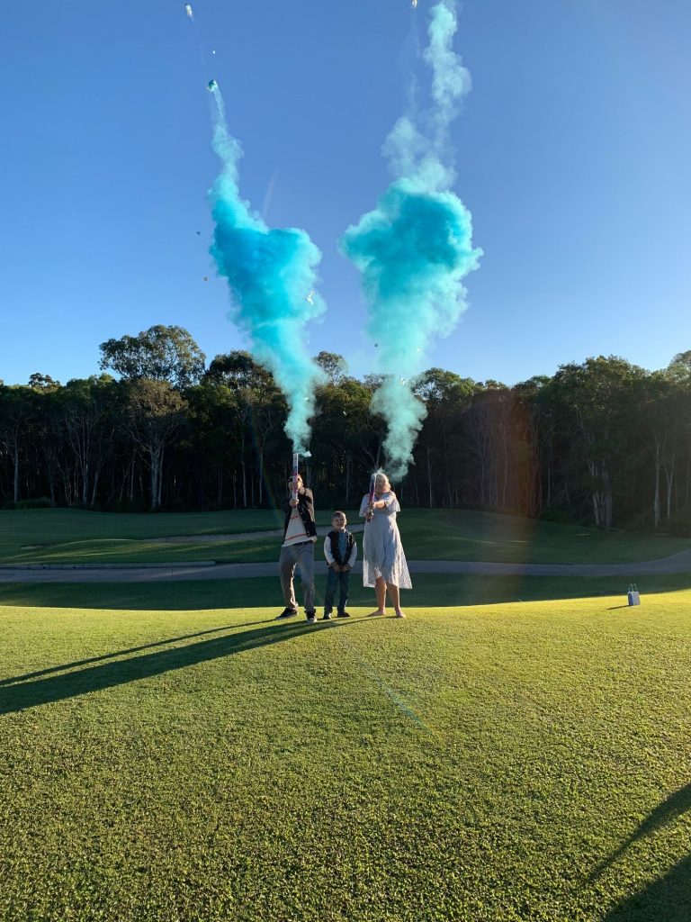 Large Gender Reveal Holi Powder Blue Smoke Poppers