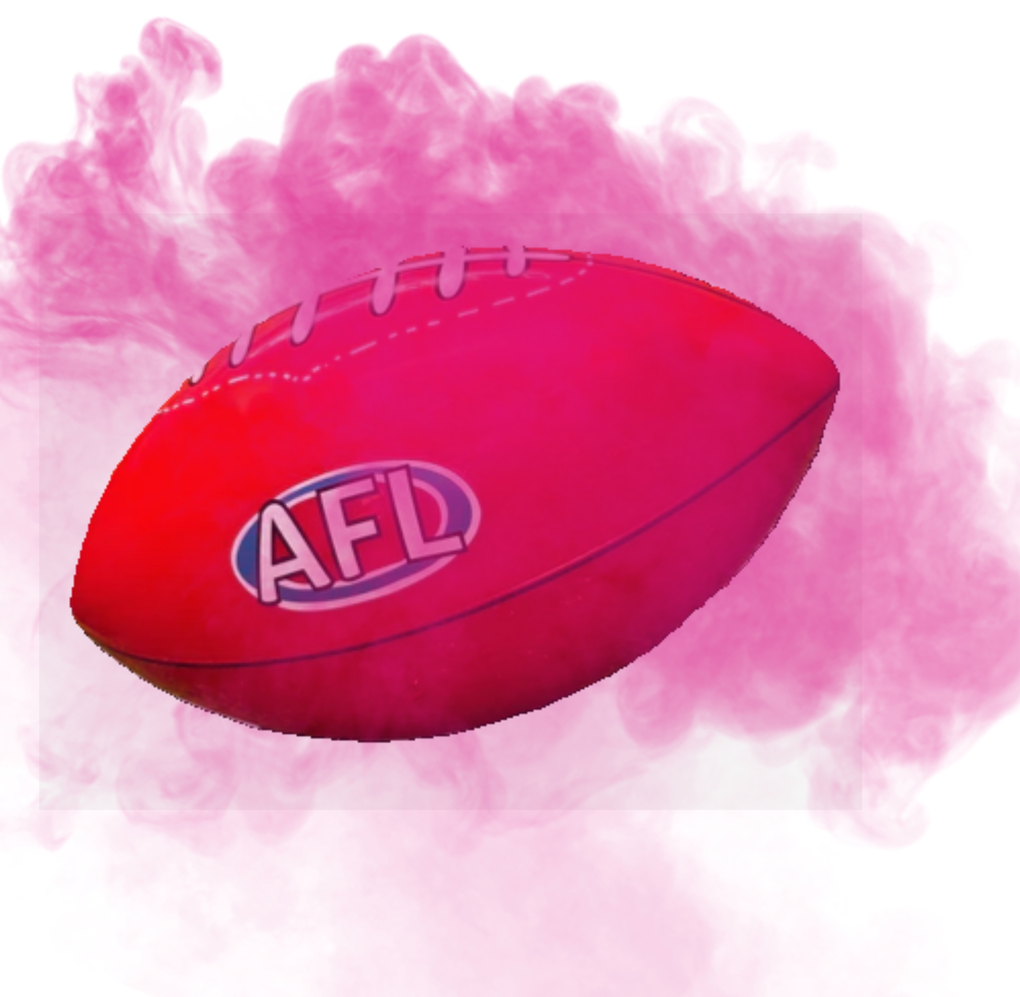 Red AFL Rugby Gender Reveal Ball