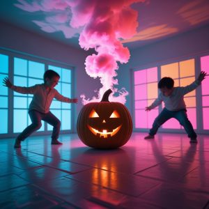 Halloween smoke effect fog cake