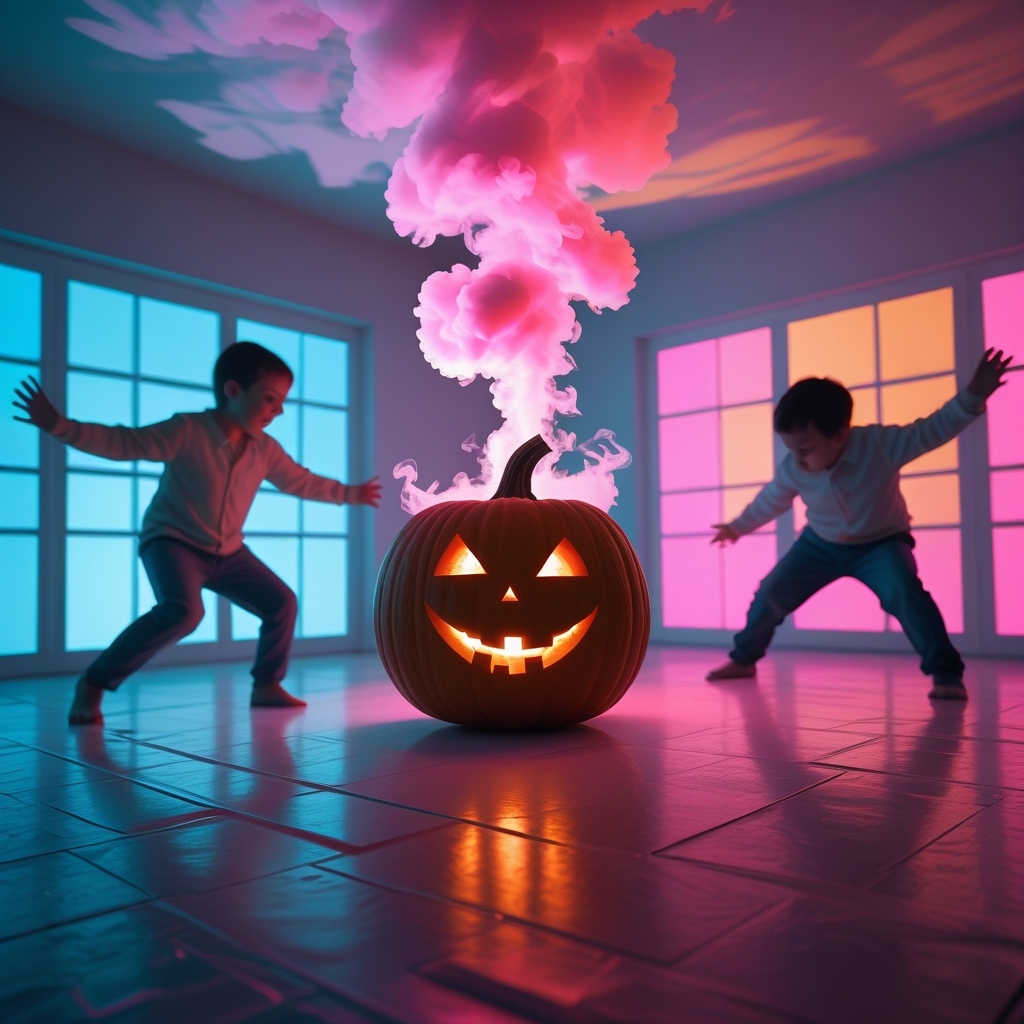 Halloween smoke effect fog cake